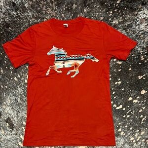 Maroon  T-Shirt with Horse Design